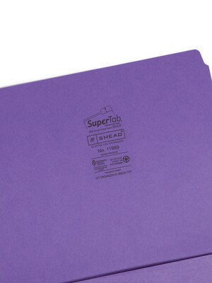 Smead SuperTab Organizer File Folder, Oversized 1/3-Cut Tab, Letter, Assorted Colors, 3/Pack (11989)