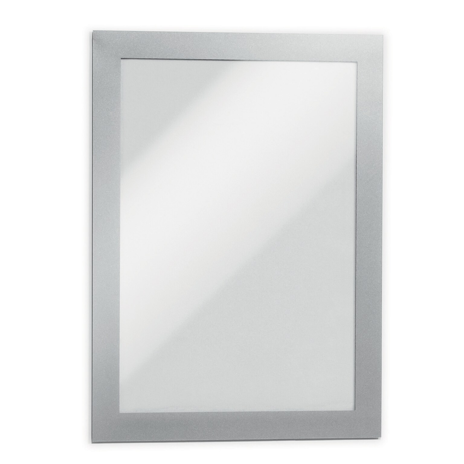 Durable Duraframe Sign Holder, 5 x 8, Wall Mounted, Gray/Silver, 2/Pack (491323)