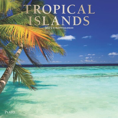2025 Plato Tropical Islands 12 x 12 Monthly Square Wall Calendar (9781975478926)