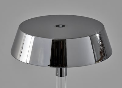 Adesso Orla 14.5" LED Table Lamp, Shiny Chrome/Clear Acrylic (4100-22)