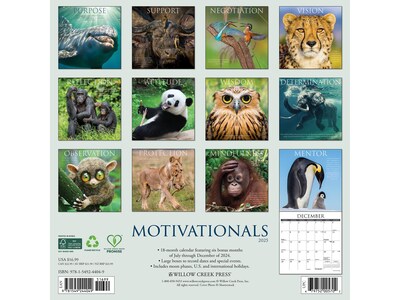 2025 Willow Creek Motivationals 12 x 12 Monthly Wall Calendar (44049)