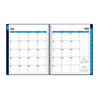 2025-2026 Blue Sky Enterprise 8 x 10 Academic Year Monthly Planner, Plastic Cover, Navy (148674-A2