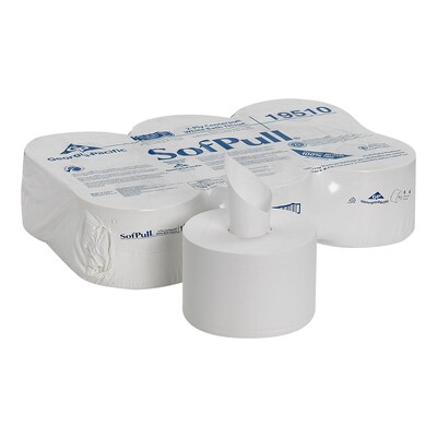 SofPull CenterPull Toilet Paper, 2-Ply, White, 1000 Sheets/Roll, 6 Rolls/Carton (19510/19500)