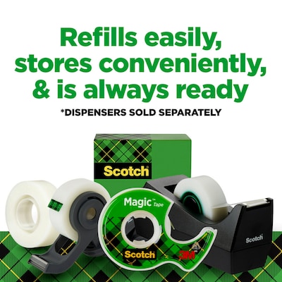 Scotch Magic Invisible Clear Tape Refill, 1" x 36 yds., 1" Core (810-11296)