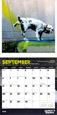 2026 BrownTrout Banksy's Graffiti 12" x 12" Monthly Wall Calendar (9798330701681)