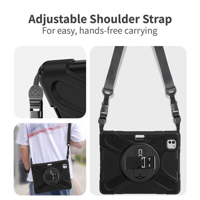 CODi Essentials Bundle: Rugged Case iPad Pro 11" (M4, M5) + Screen Protector, Black  (TK0000011)