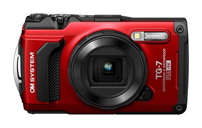 OM SYSTEM Tough TG-7 Digital Camera, Red (V110030RU000)