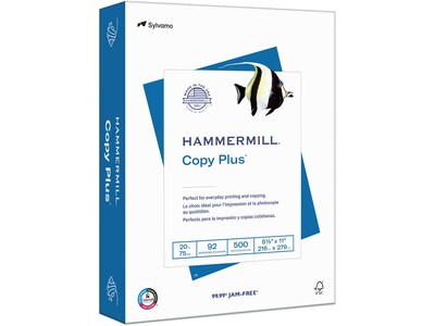 Hammermill Copy Plus 8.5 x 11 Printer Paper, 20 lbs., 92 Brightness, 500/Ream, 400 Reams/Pallet (1