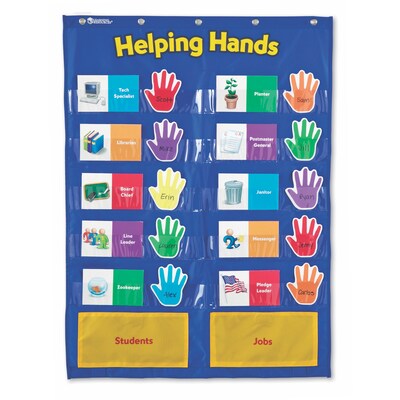 Learning Resources 22-Pocket Helping Hands Pocket Chart, 29.5 x 22 (LER2903)