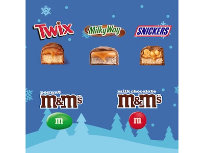 Mars Christmas Chocolate Candy, Assorted Flavors, 46.19 oz., 120 Pieces (466183)
