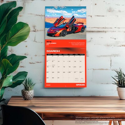 2026 Plato Supercars 12" x 12" Monthly Wall Calendar (9798330706891)