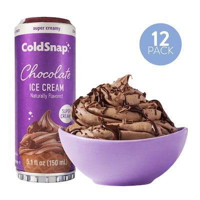 ColdSnap Premium Chocolate Ice Cream Mix, Single Serve Pods, 12 Pods/Pack, COLDSNAP MACHINE REQUIRED (600039)