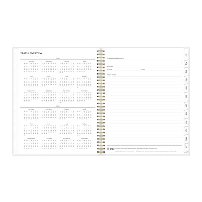 2025-2026 Blue Sky Gemma 8.5" x 11" Academic Year Weekly & Monthly Planner, Plastic Cover, Multicolored (118177-A26)