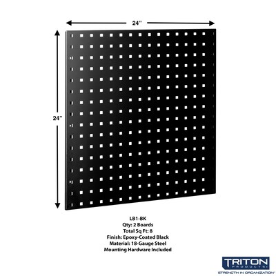 Triton Products LocBoard Pegboards with 46 pc. LocHook Assortment (LB1-BKKit)