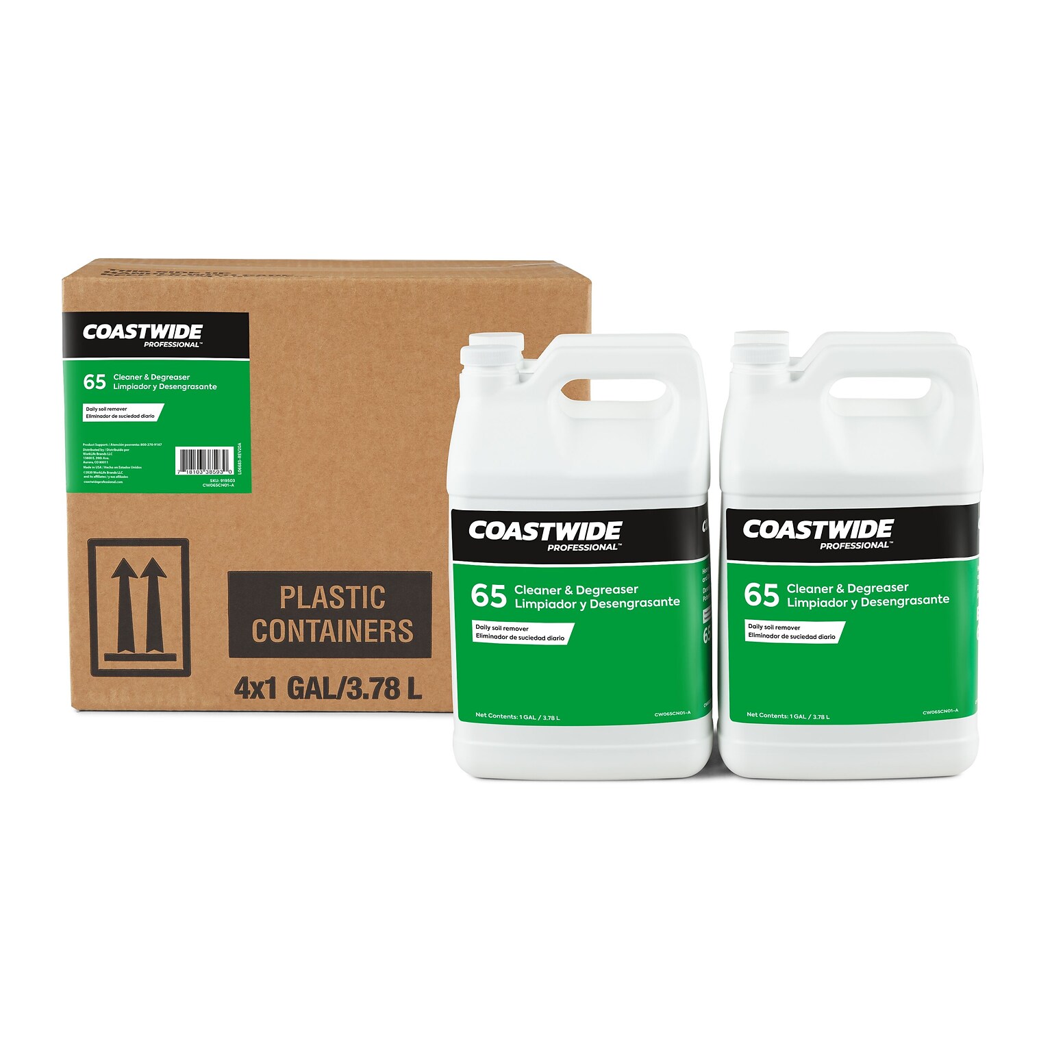 Coastwide Professional Degreaser Heavy Duty Cleaner 65, 3.78L, 4/Carton (CW650001-A)