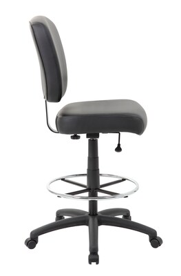 Boss Office Products Bariatric Armless CareSoft Office Stool, Black (B1680-BK)