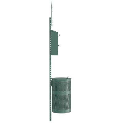 Furloo Steel Outdoor Pet Waste Station Kit with Roll Bag Dispenser, 11.5 Gallon, Green (FLO1R-S-G)