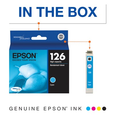 Epson T126 Cyan High Yield Ink  Cartridge (T126220)