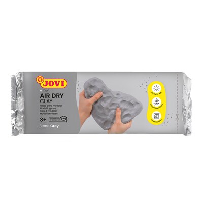 JOVI Air Dry Clay, Grey, 1.1lb Bar, Pack of 3 (JOV85G-3)