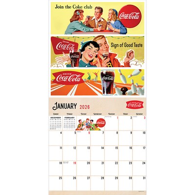 2026 TF Publishing Coca Cola 12 x 12 Monthly Wall Calendar (26-1106)