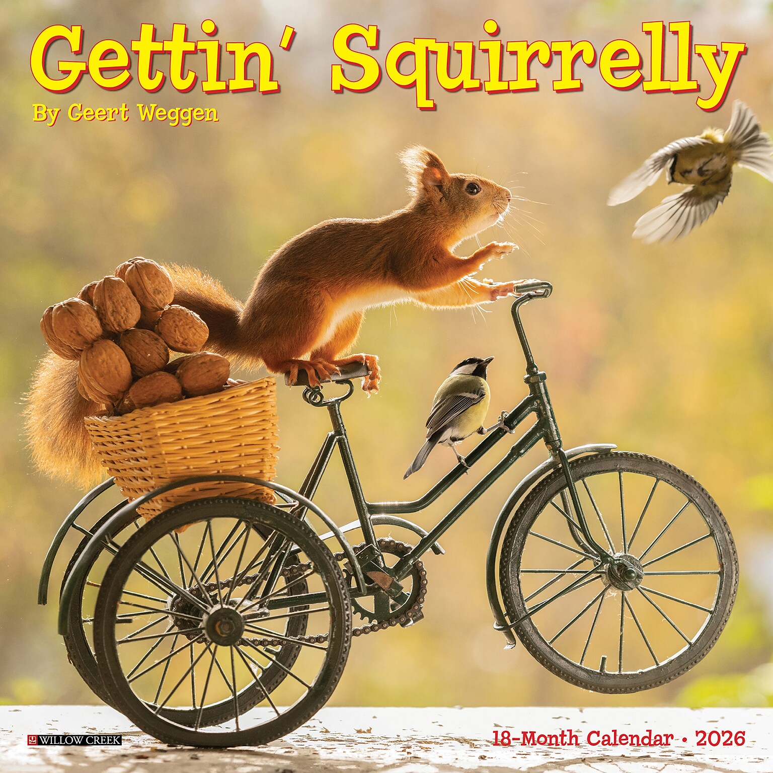 2026 Willow Creek Gettin Squirrelly 7 x 7 Monthly Wall Calendar (53591)
