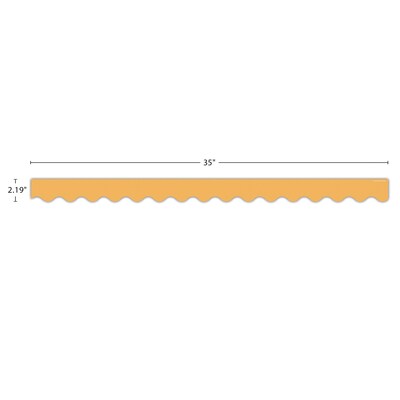 Teacher Created Resources Border Trim, 2.19" x 2.92', Golden Sun Scalloped, 12/Pack, 6 Packs/Bundle (TCR9243-6)
