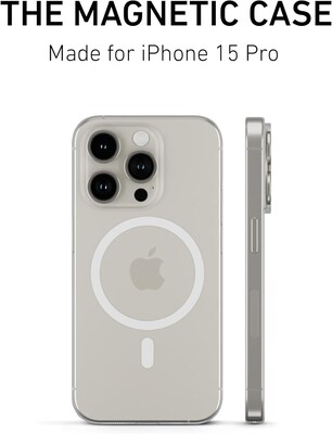 PEEL Magnetic Thin Series MagSafe Phone Case for iPhone 15 Pro Case, Clear (I15 PRO MAGSAFE CLEA)