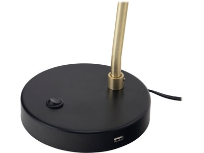 V-Light LED Desk Lamp, 20"H, Gold/Black Matte Metal (SV210815HB)