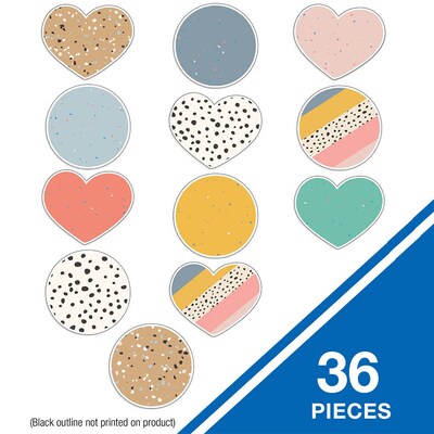 Carson Dellosa Education We Belong Jumbo Hearts & Dots Cut-Outs, 12/Pack, 3 Packs/Bundle (CD-120650-