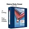 Heavy Duty 3 3 Ring View Binder with D-Rings, Navy Blue (ST56271-CC)