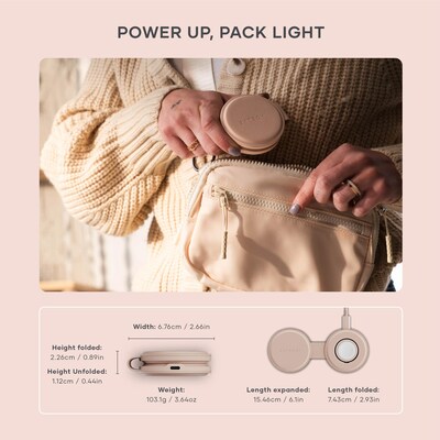 Satechi OntheGo 2-in-1 Wireless Charger, Desert Rose (ST-QTG21R)