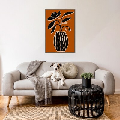 Amanti Art Ochre Still Life No 5 by Treechild  Framed Canvas Wall Art Print, 23 x 33 (A42678302772