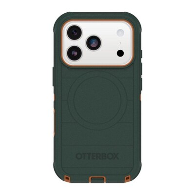 OtterBox Defender Pro MagSafe Compatible Phone Case for Apple iPhone 17 Pro, Shock Absorbing, Green Intrigue (77-98427)