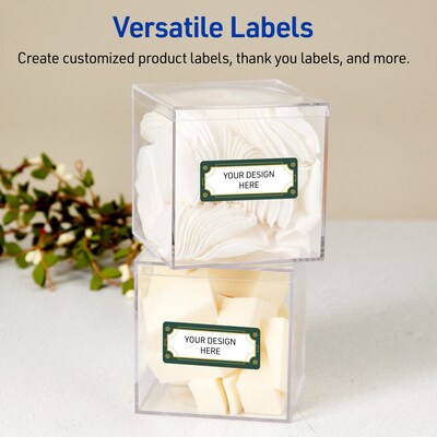 Avery Rectangle Multipurpose Labels, 1" x 2-5/8", White, 160/Pack (19479370387)