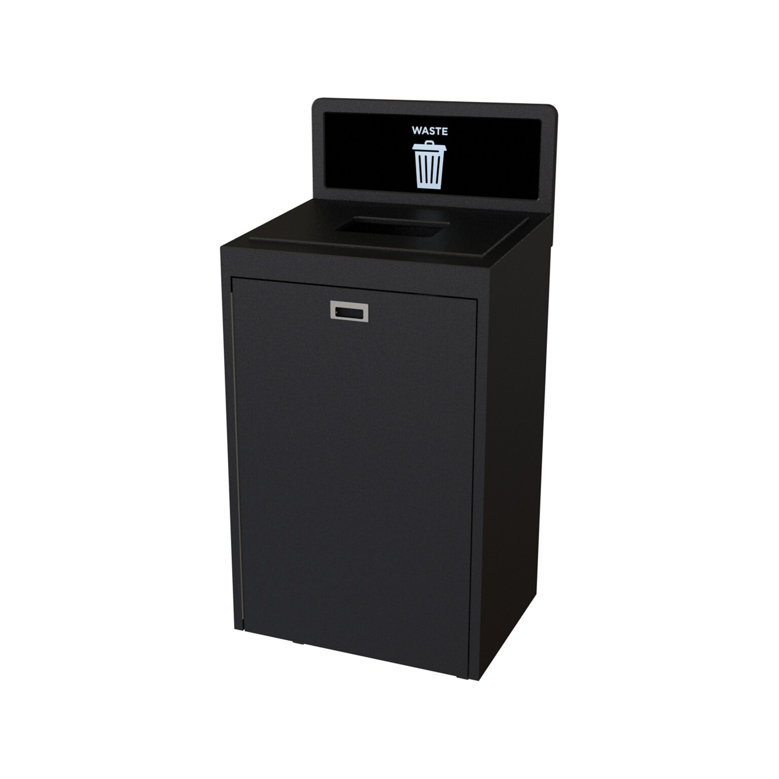 CleanRiver TIM Plastic Trash Can, 36 Gallon, Black (TIM36-1-W-BK)