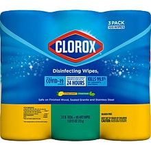Clorox Value Pack Disinfecting Wipes, 35 Wipes/Canister, 3/Pack, 15/Carton (30112)