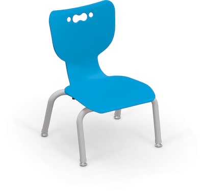 MooreCo 10 Hierarchy Student Chair with 4 Legs, Blue/Platinum Base (703673563109)