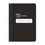 Staples Composition Notebook, 5 x 7, College Ruled, 80 Sheets, Black (TR24429)