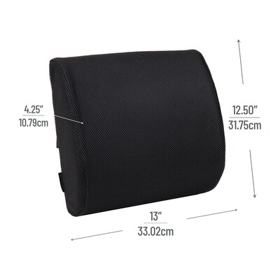 Mind Reader Harmony Collection Foam Back Supports, Black (BACKFOAM-BLK)
