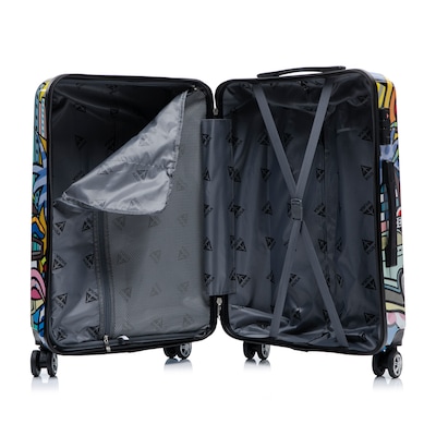 InUSA 24" Hardside Miami Suitcase, 4-Wheeled Spinner, TSA Checkpoint Friendly, Miami (IUAPC00M-MIA)