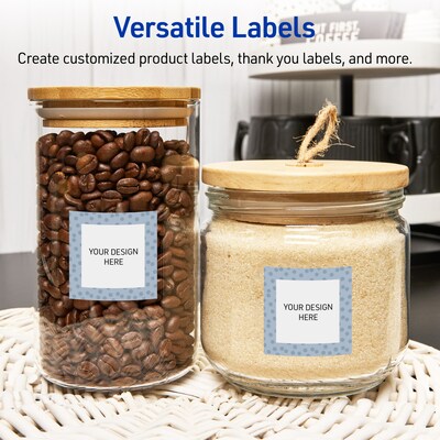 Avery Laser/Inkjet Square Multipurpose Labels, 2" x 2", White, 120/Pack (S00F8G)
