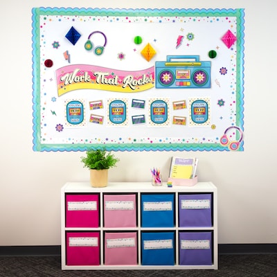 Carson Dellosa Happily Ever Elementary Retro Remix School Name Plates, 9.5" x 2.875", 36/Pack (122159)