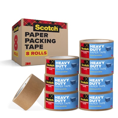 Scotch Heavy Duty Paper Packing Tape, 1.88 x 25 yds., Brown, 8/Carton (7850-23-8GC)