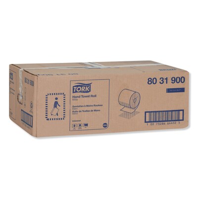 Tork Universal Recycled Hardwound Paper Towels, 1-Ply, 800 ft./Roll, 6 Rolls/Carton (8031900)