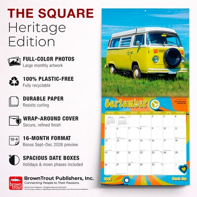 2027 BrownTrout Magic Bus 12" x 12" Monthly Wall Calendar (9798330711239)