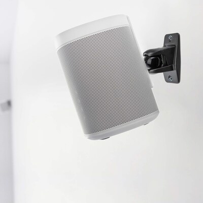 Jumbl ProGrip Ultra Stainless Steel Speaker Wall Mount Brackets, Black, 2/Set (SINSB7B)