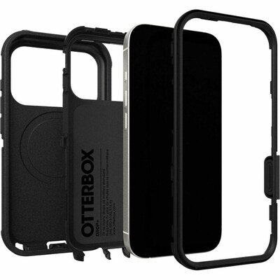 OtterBox Defender Pro MagSafe Phone Case for Apple iPhone 17 Pro, Shock Absorbing, Black (77-98421)