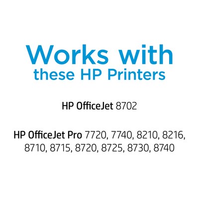 HP 952 Black Standard Yield Ink Cartridge, Prints up to 900 Pages (F6U15AN#140)