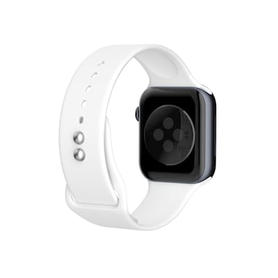 LAX Dual Clasp Silicone Band for Apple Watch, White