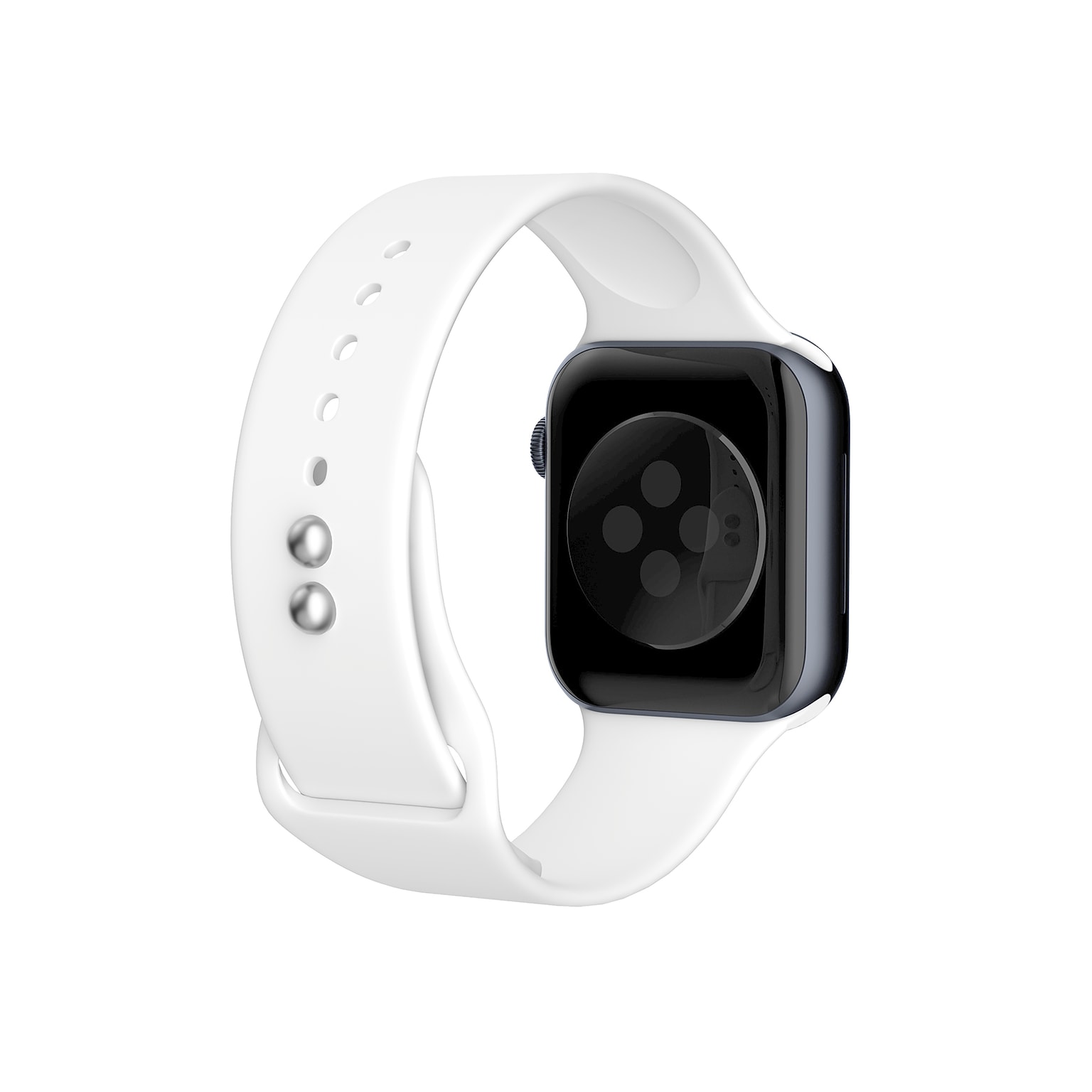 LAX Dual Clasp Silicone Band for Apple Watch, White